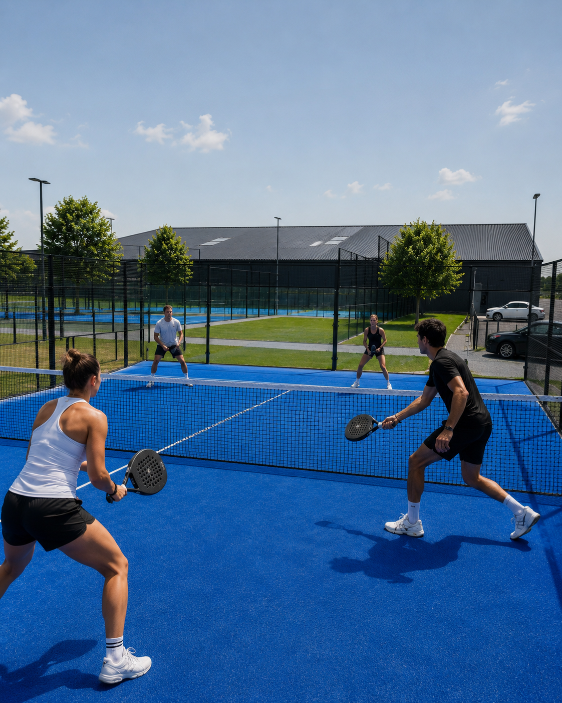 Doppel-Match auf dem Padel-Court in Vilshofen